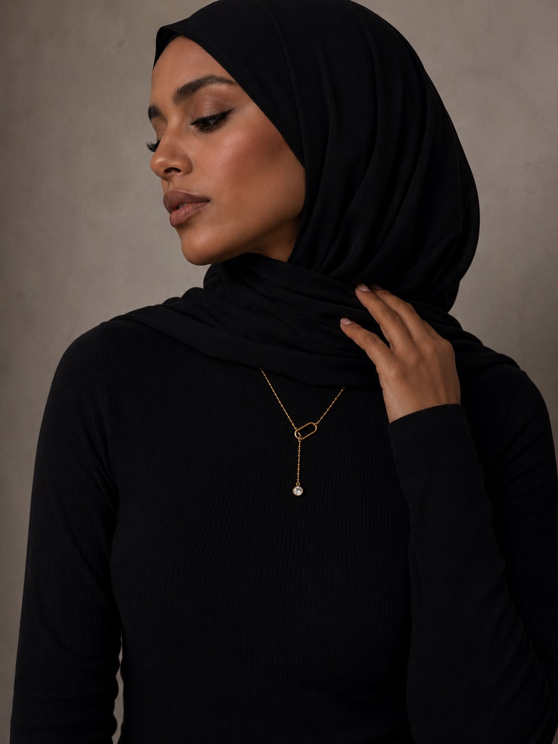 Luna Gold Moissanite Necklace